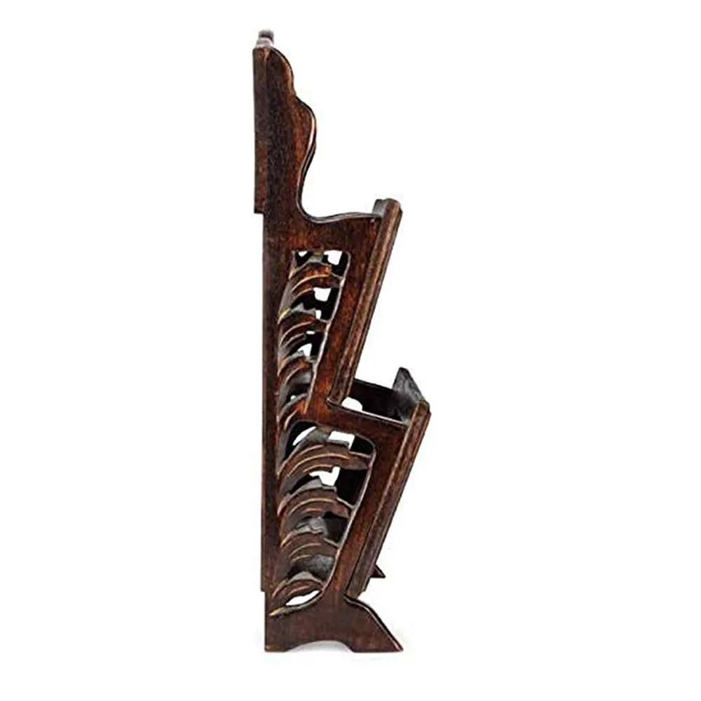 Traditional Handcrafted Iron & Wooden Magazine Holder