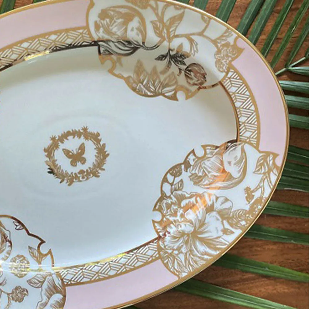 Traditional Indian Ethnic Patterned Elite Dinner Set Of 6