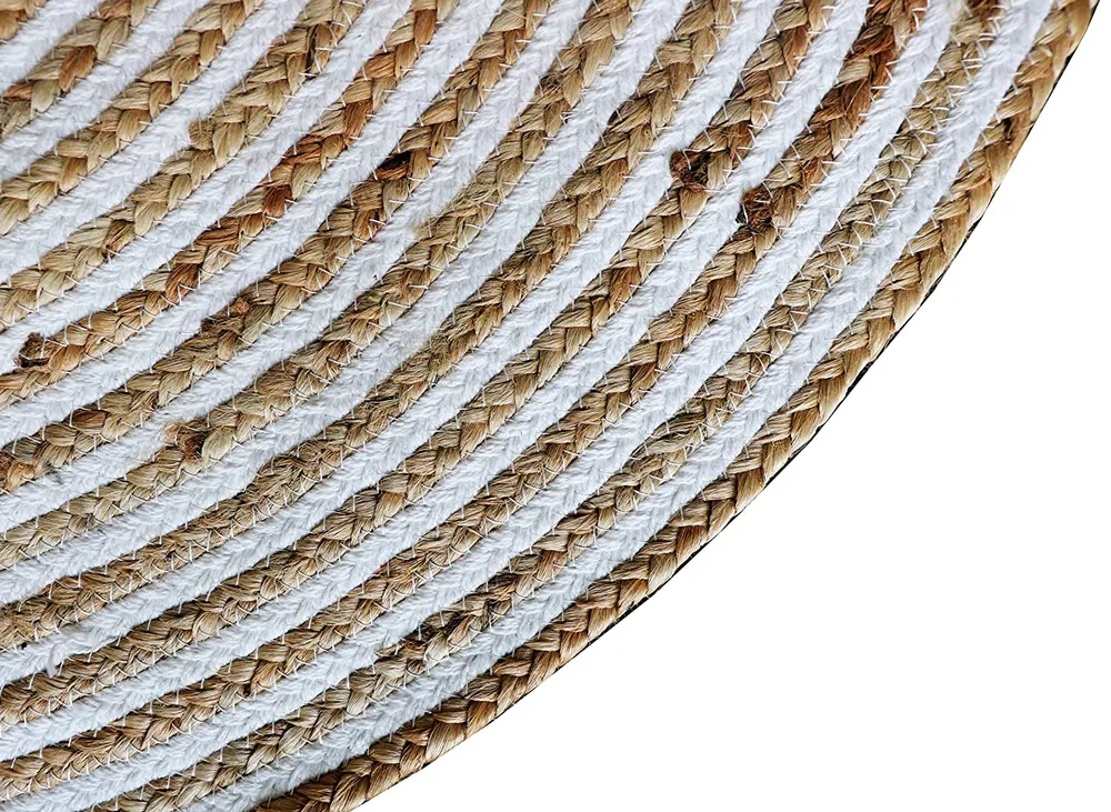 Traditional Jute & Cotton Spiral Designer Placemat/ Table Mat (Set of 2)