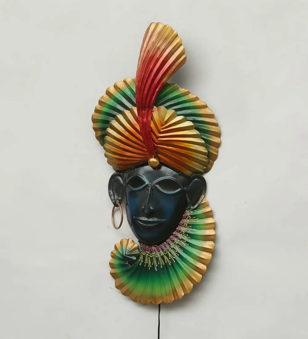 Traditional Man Masquerade LED Metal Wall Art