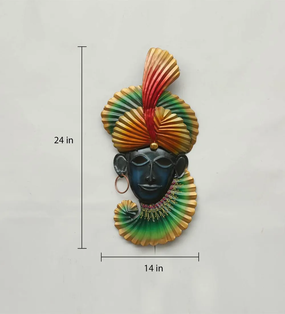 Traditional Man Masquerade LED Metal Wall Art