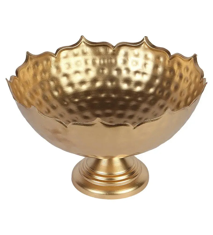 Traditional Metallic Urli with Tealight Holder for Home (Set of 7)