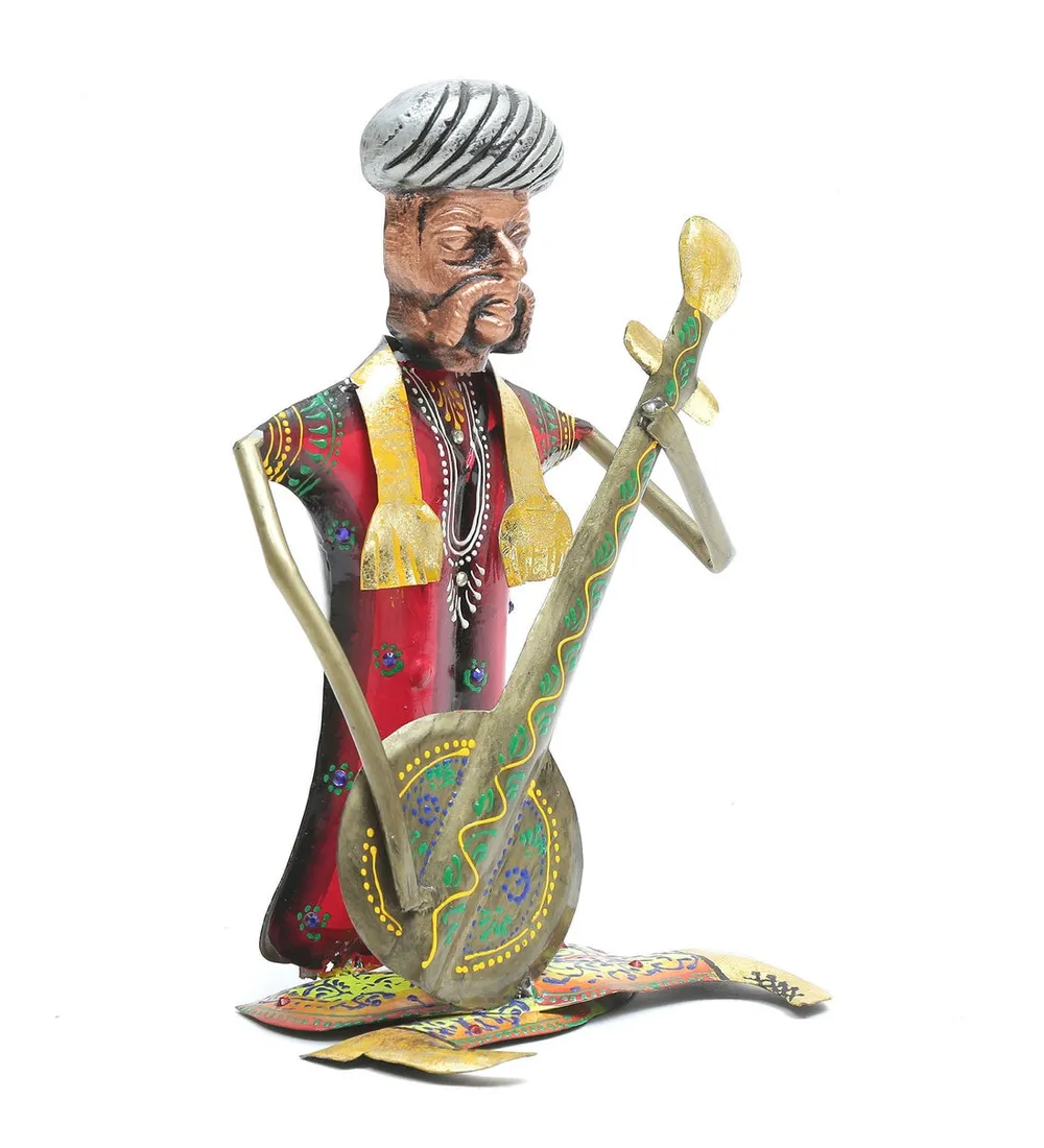Traditional Musicians Rajasthani Art Table Accents Set Of 4