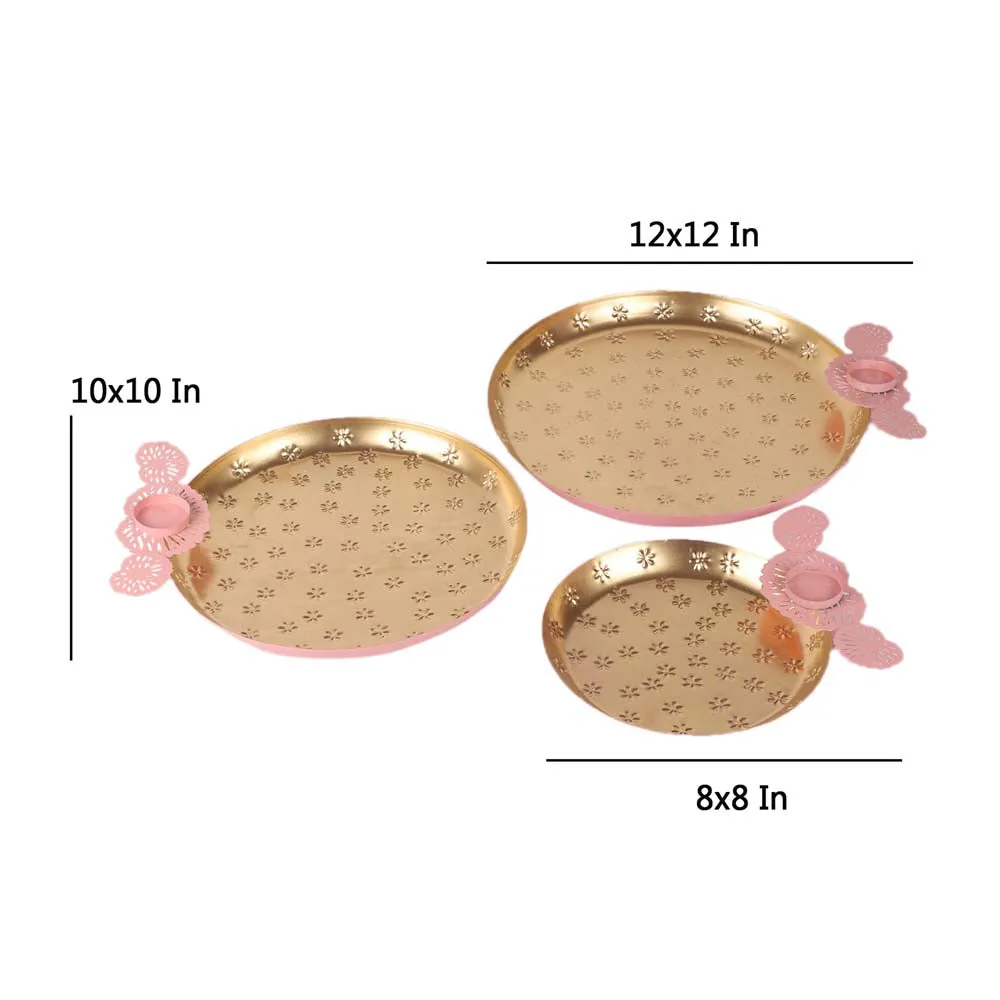 Traditional Pink Glass Urli Bowl/Potpourri Set of 2