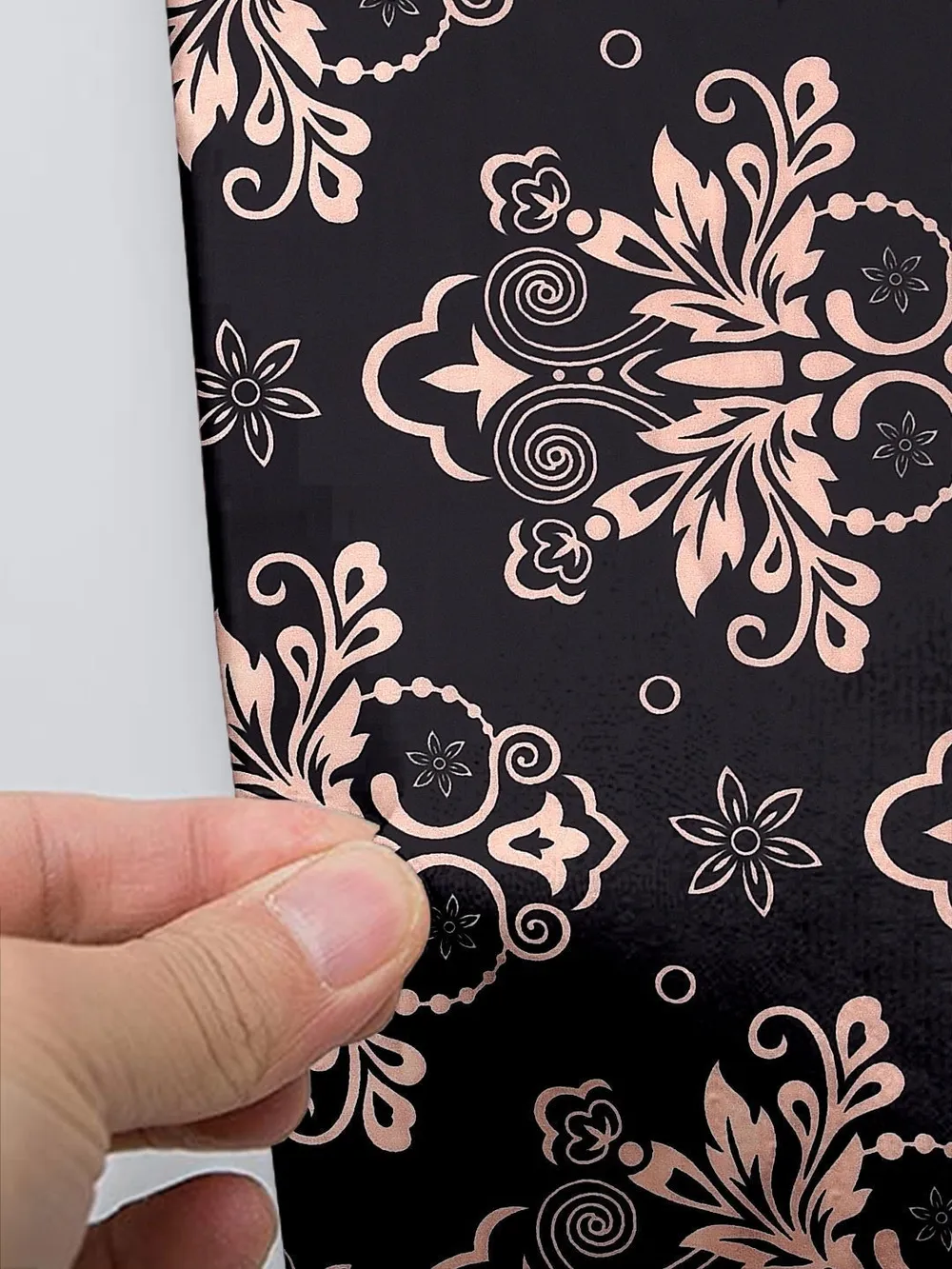 Traditional Printed Black &amp; Beige Split Ac Cover 1 Ton