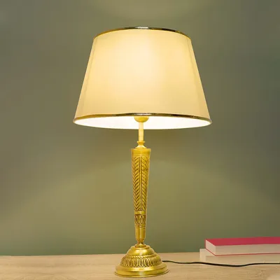 Traditional Single Tapered Off White Table Lamp