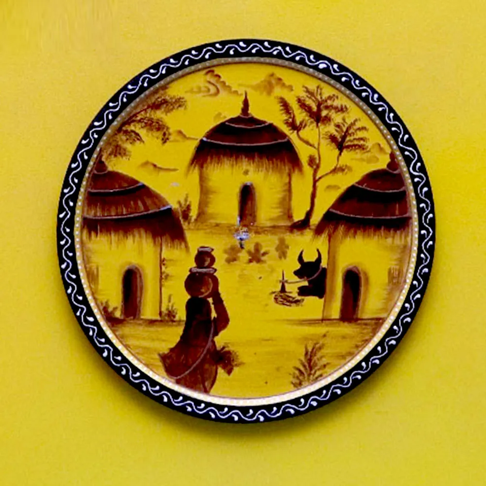 Traditional Village Decorative Set of 3 Wallplates