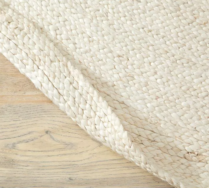 Traditional White Oval Jute RUG S (4*6ft)