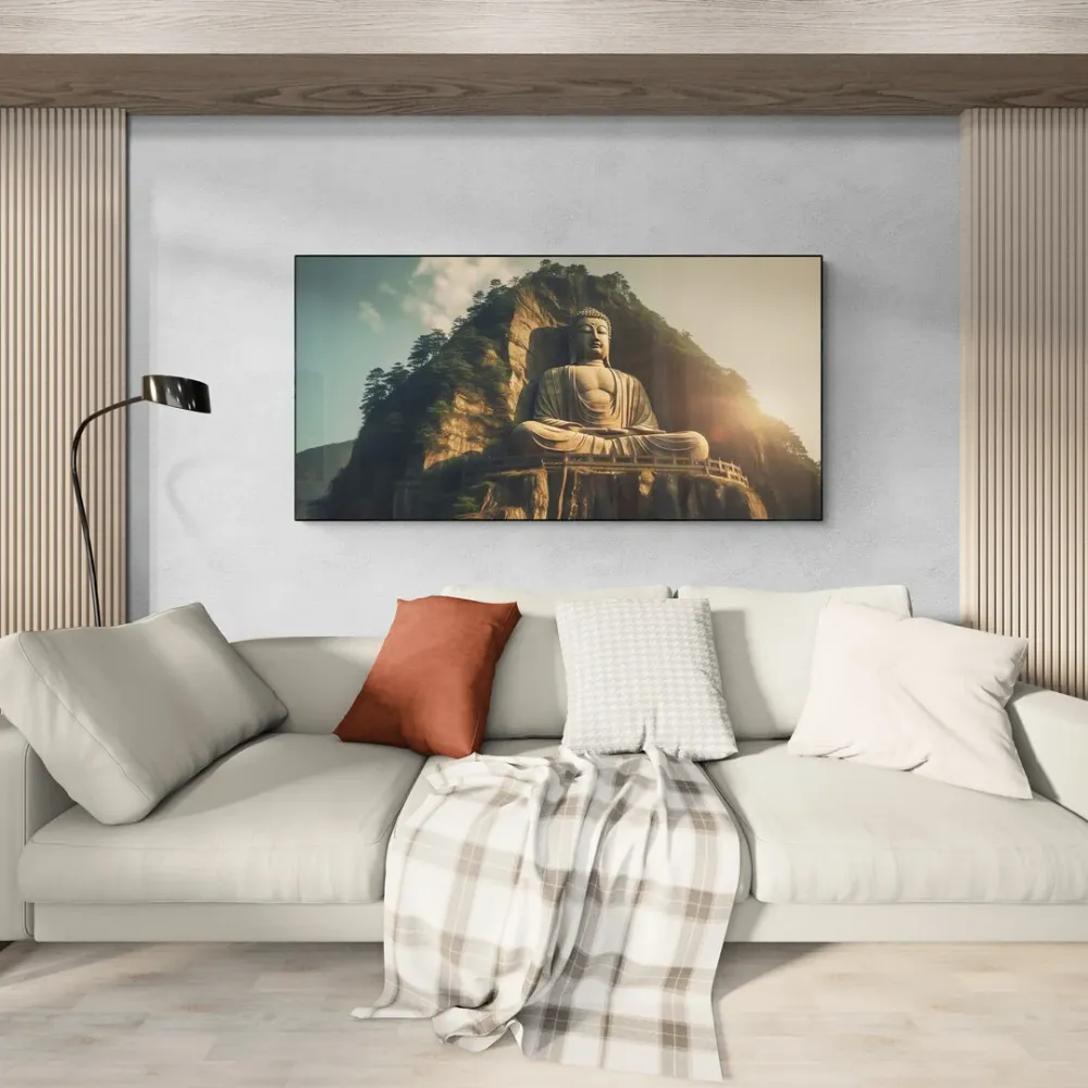 Tranquil Meditation Buddha Canvas Wall Painting With Frame