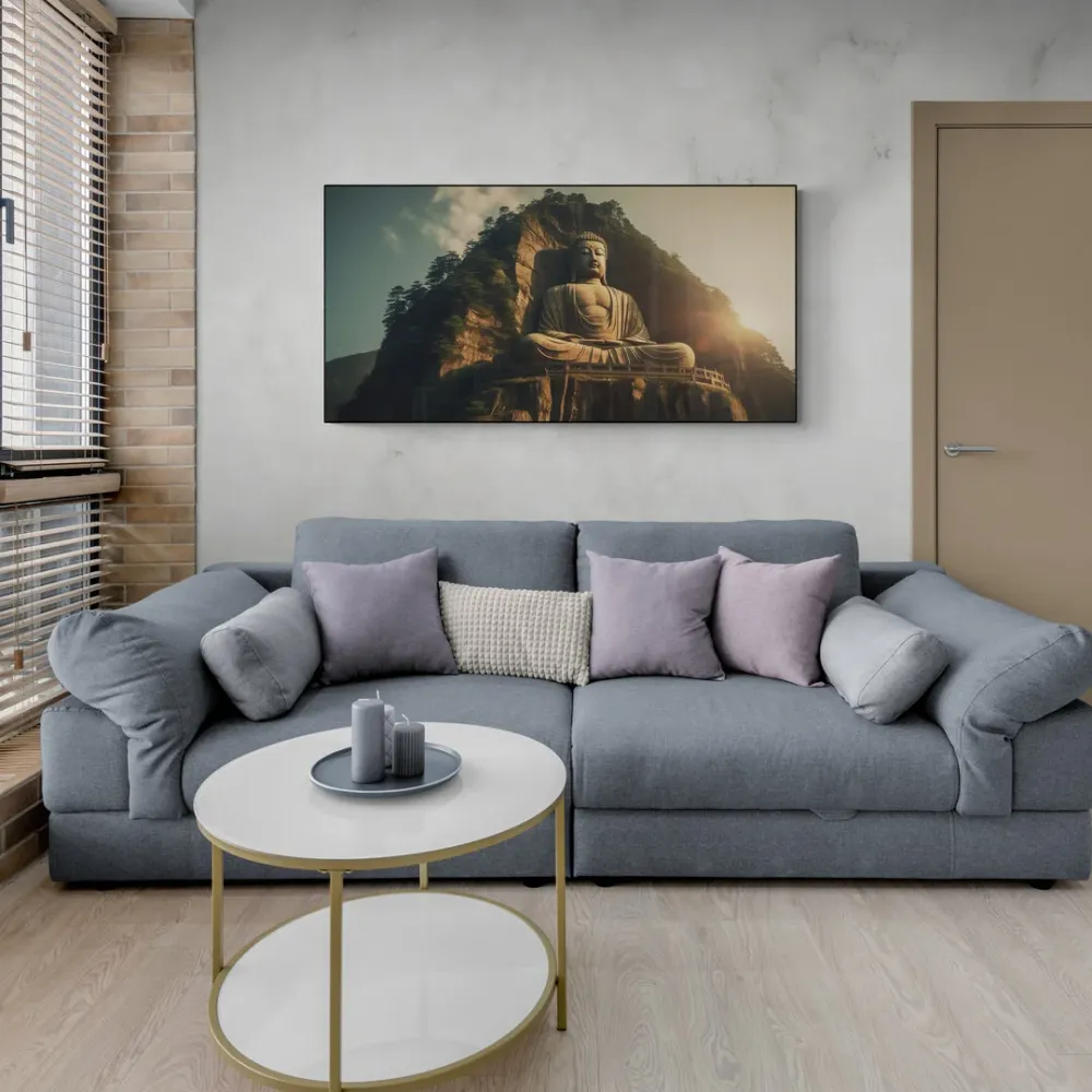 Tranquil Meditation Buddha Canvas Wall Painting With Frame