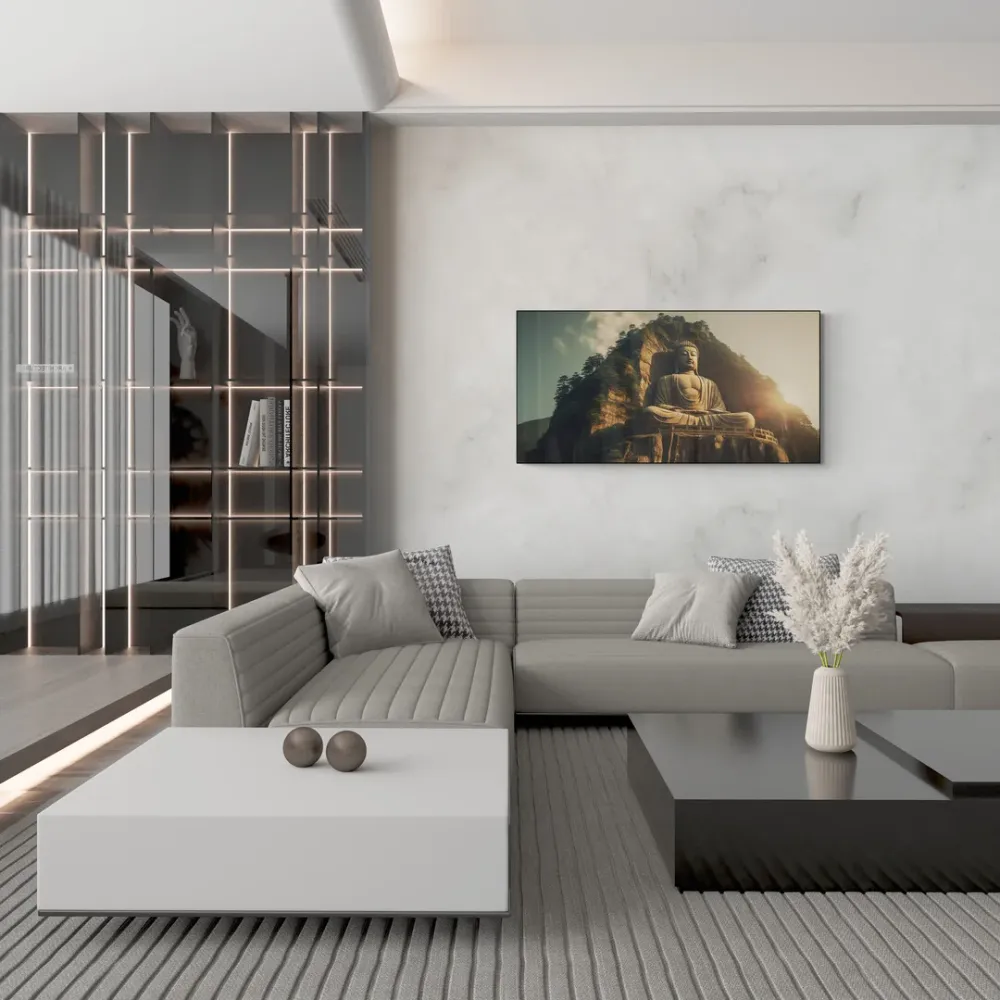 Tranquil Meditation Buddha Canvas Wall Painting With Frame