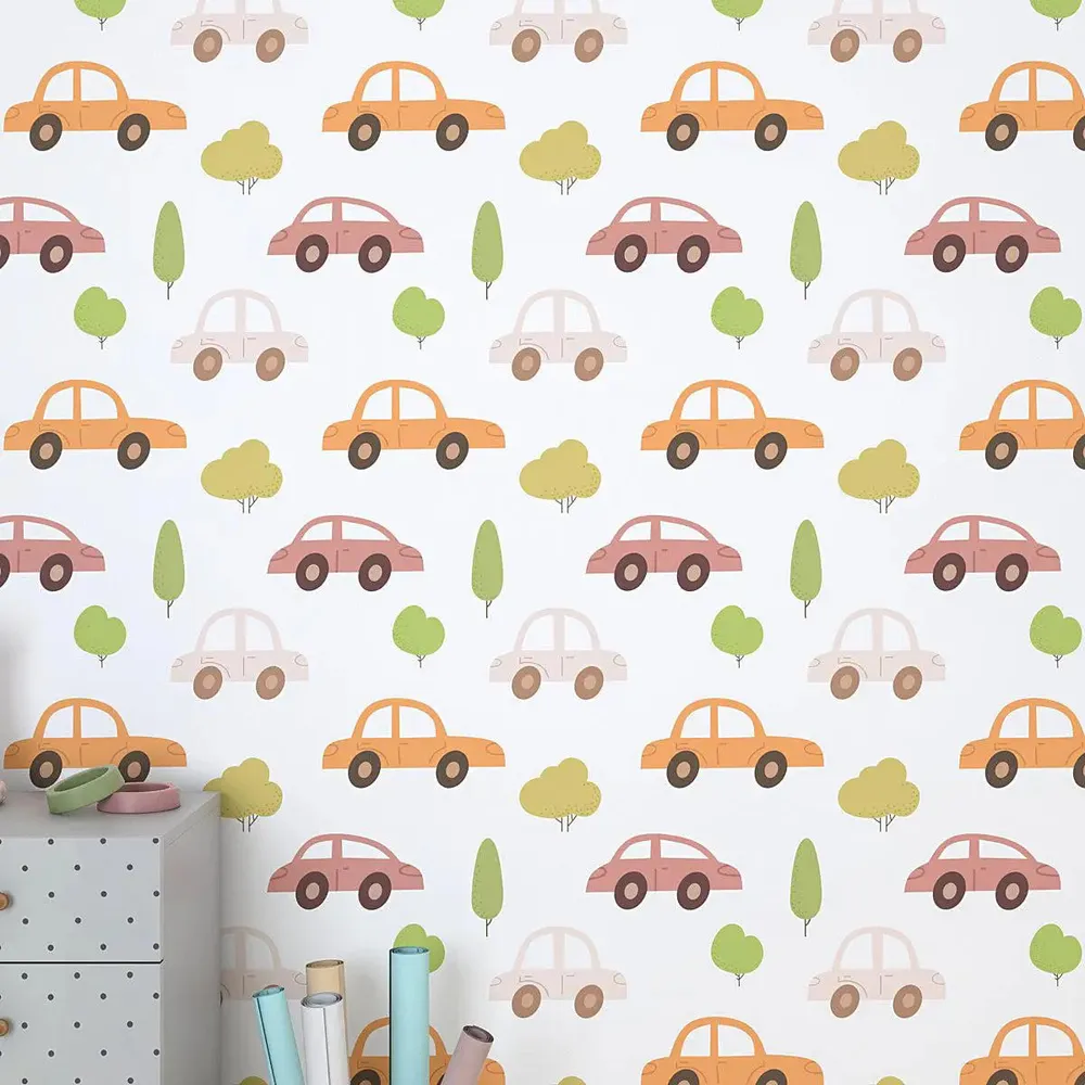Travel Car Kids Self Adhesive Wallpaper