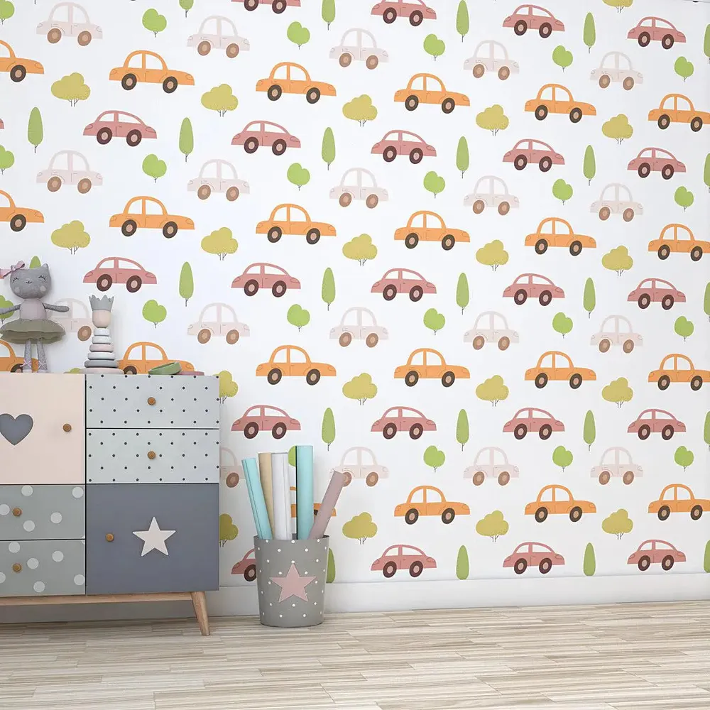 Travel Car Kids Self Adhesive Wallpaper