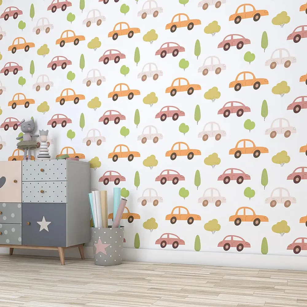 Travel Car Kids Self Adhesive Wallpaper
