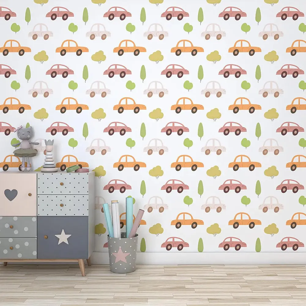 Travel Car Kids Self Adhesive Wallpaper