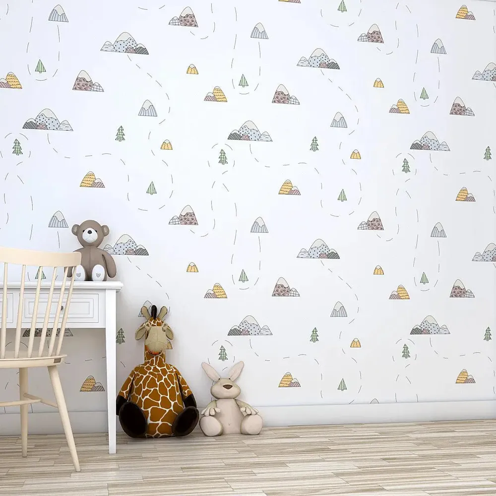 Travel Route Kids Self Adhesive Wallpaper