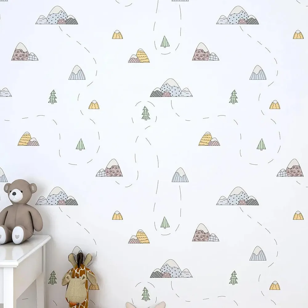 Travel Route Kids Self Adhesive Wallpaper