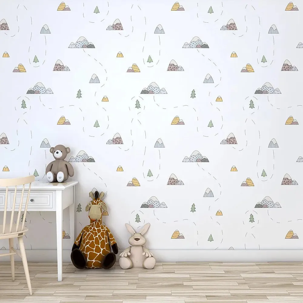 Travel Route Kids Self Adhesive Wallpaper