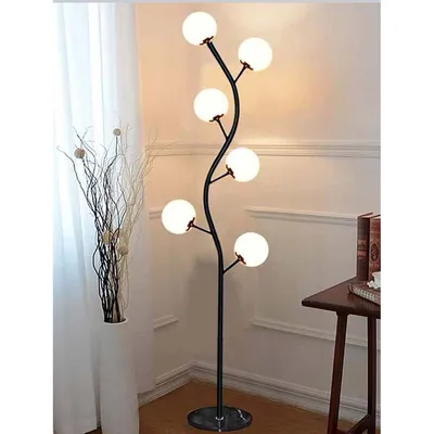 Tree Motif Curvy Decorative Floor Lamp