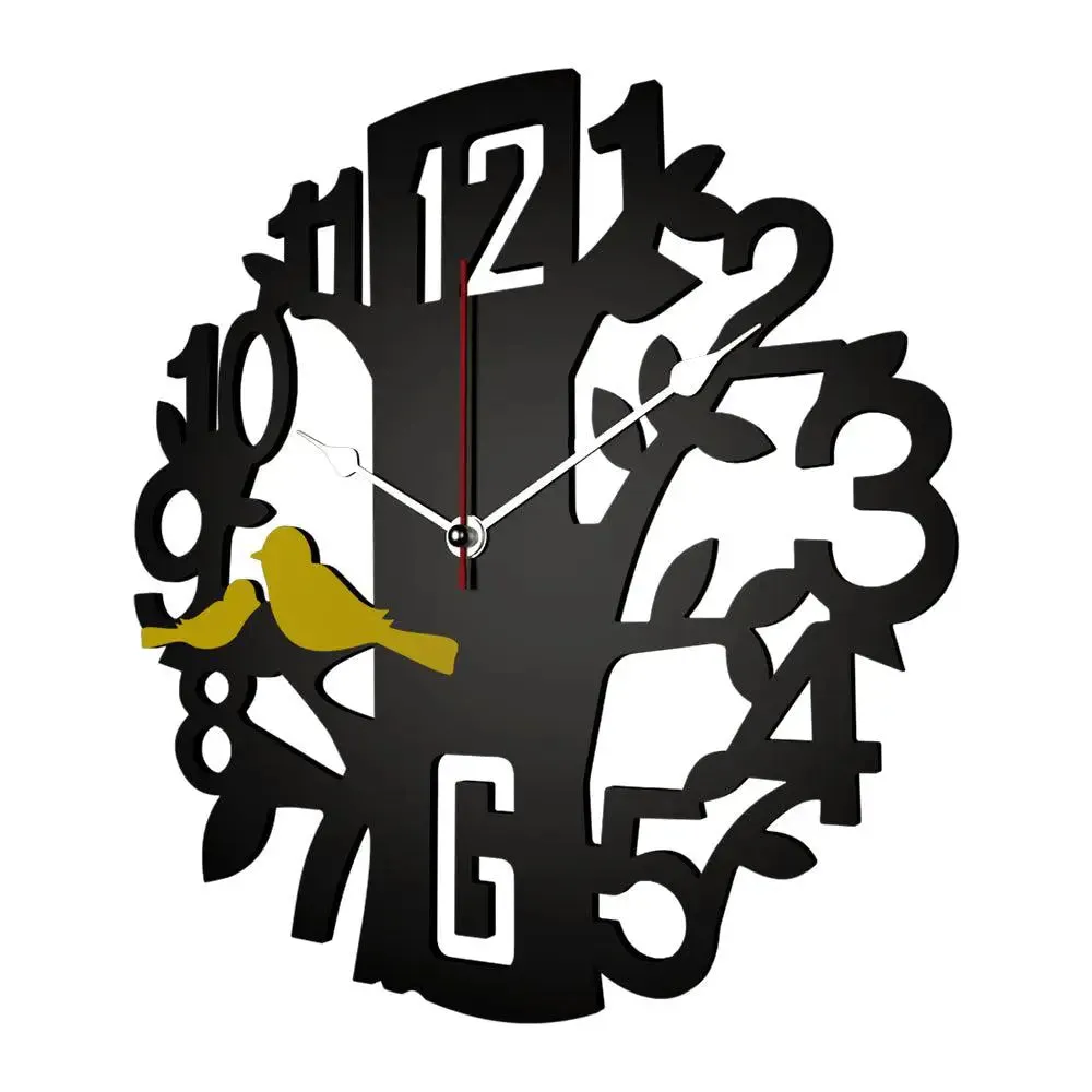 Tree Nest Analogue Wooden Wall Clock