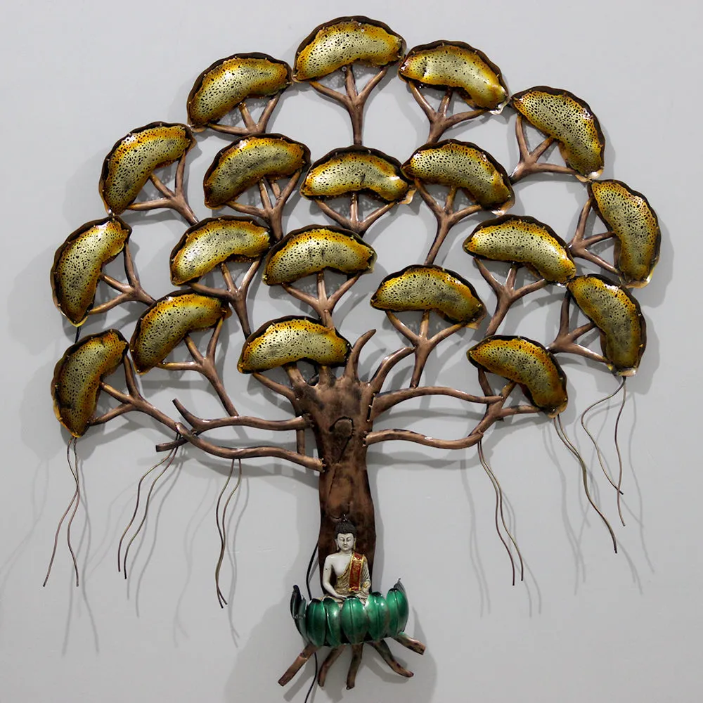 Tree Of Enlightenment Metal Wall Art With LED Lights