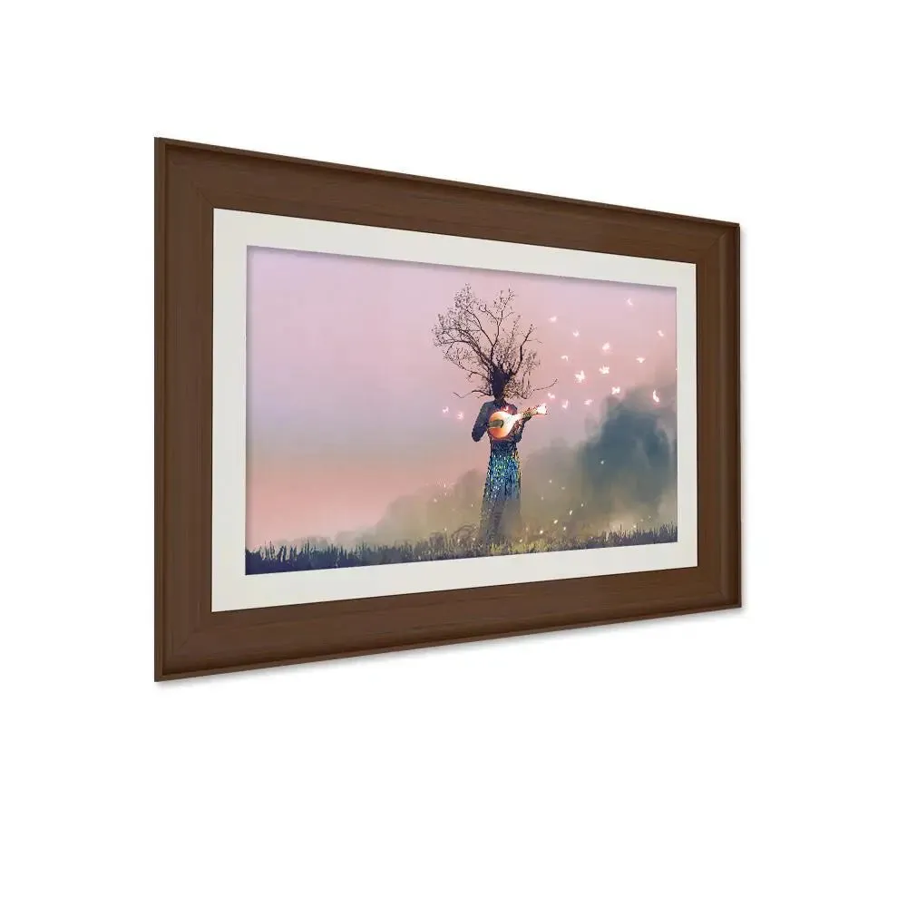 Tree Playing Magical Music Framed Wall Painting
