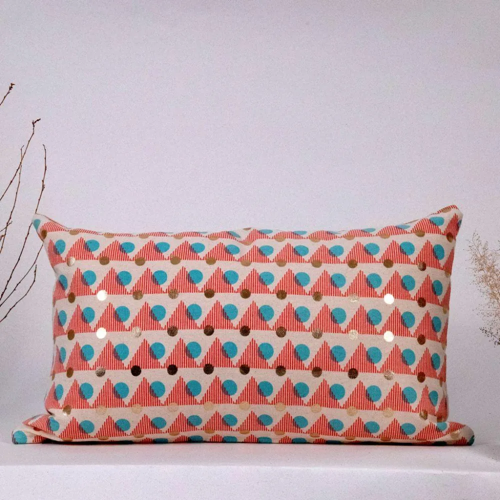 Triangle Golden Dot Cushion Cover