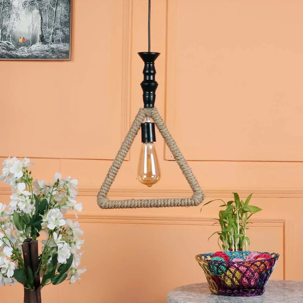 Triangular Rope Contemporary Hanging Light