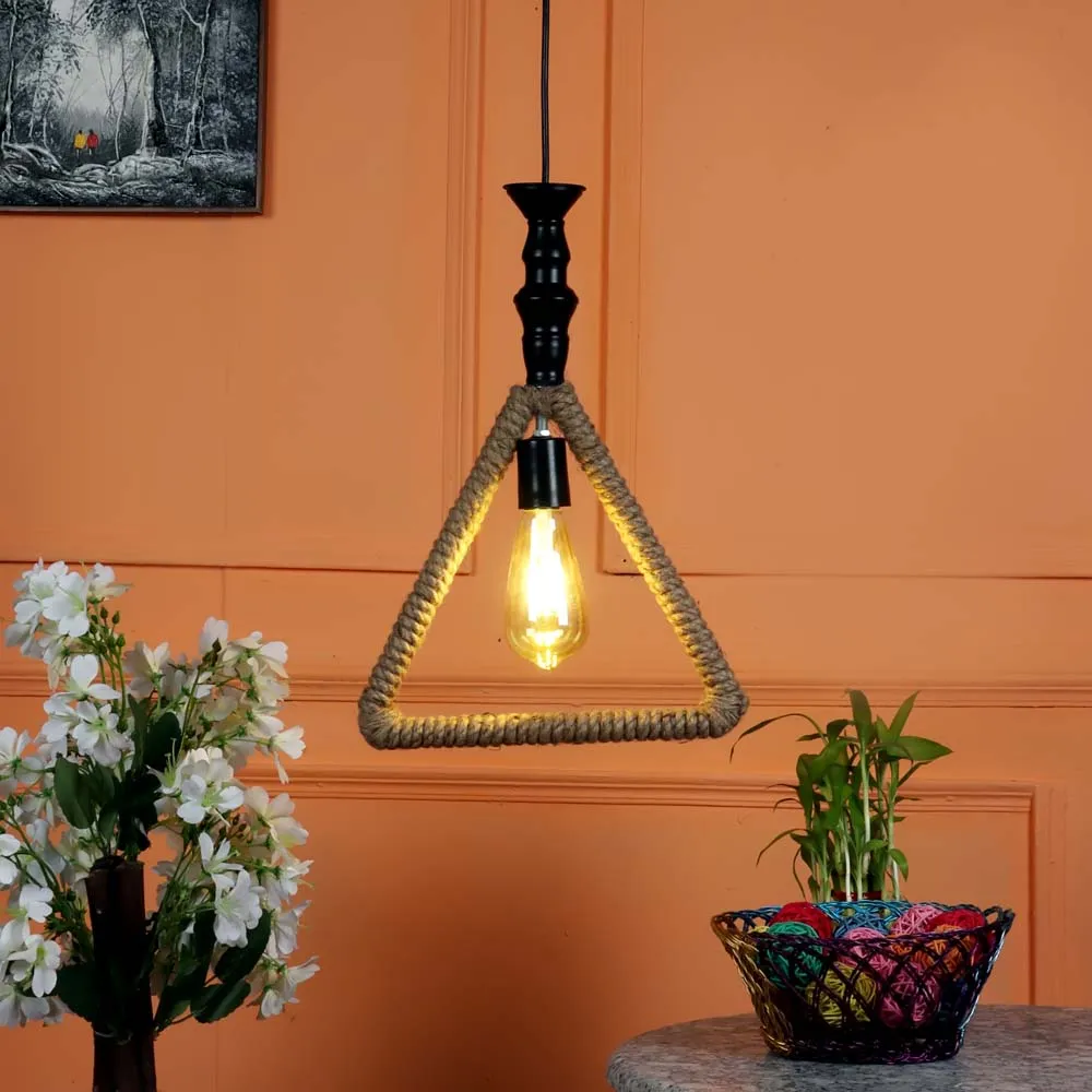Triangular Rope Contemporary Hanging Light