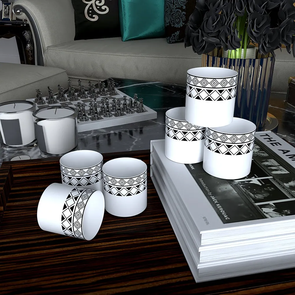 Tribal Art Designer Tea Cups (Set of 6)