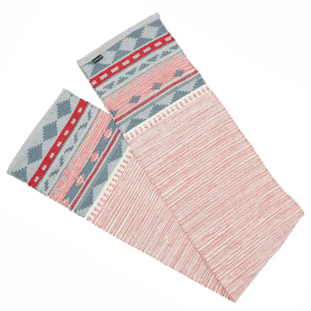 Tribal Designed Pink &amp; Grey Cotton Table Runner