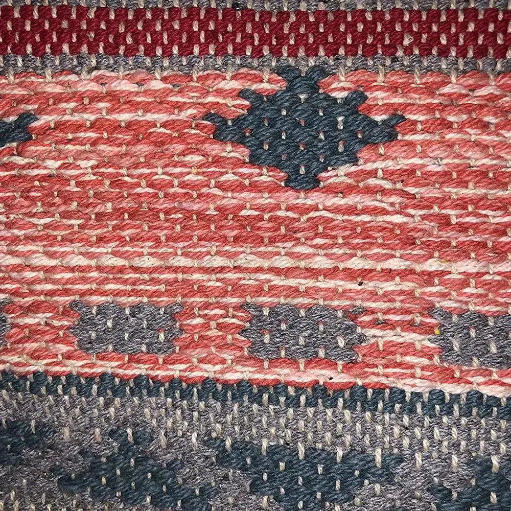 Tribal Designed Pink &amp; Grey Cotton Table Runner