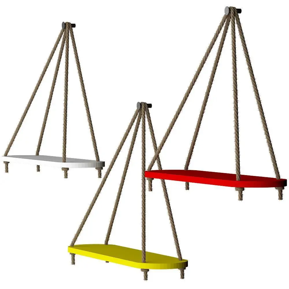 Trilateral wooden Wall Hanging Planter- Set of 3