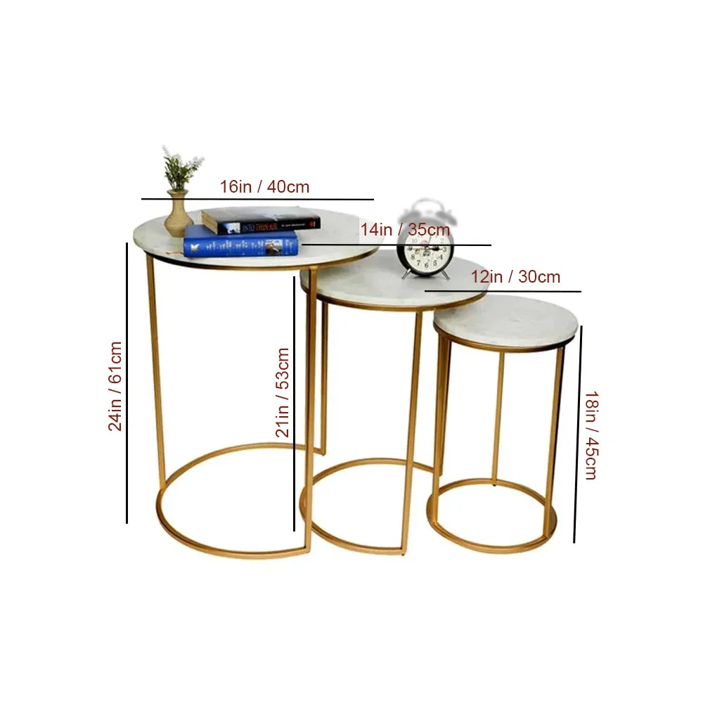 Trio Golden Coffee Tables (set of 3)