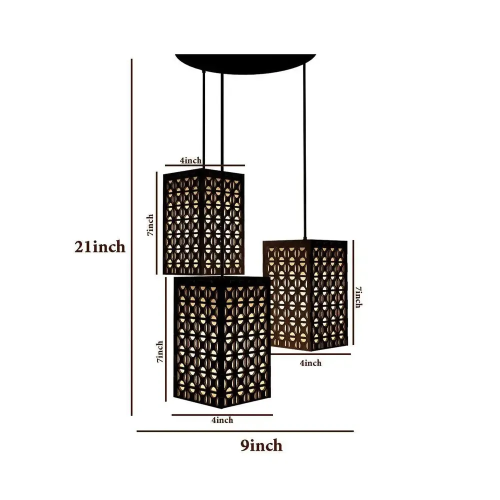 Triple Take Wood Hanging Ceiling / Pendant Light / Modern Lamp