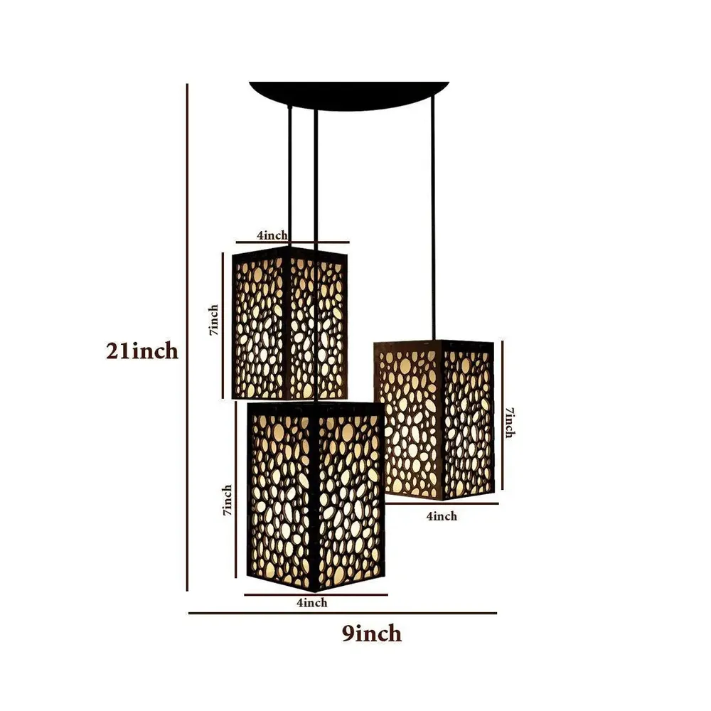 Triple Take Wood Hanging Ceiling / Pendant Light / Modern Lamp