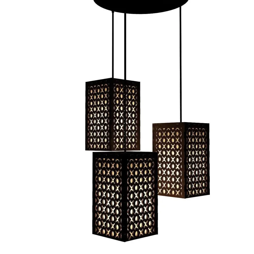 Triple Take Wood Hanging Ceiling / Pendant Light / Modern Lamp