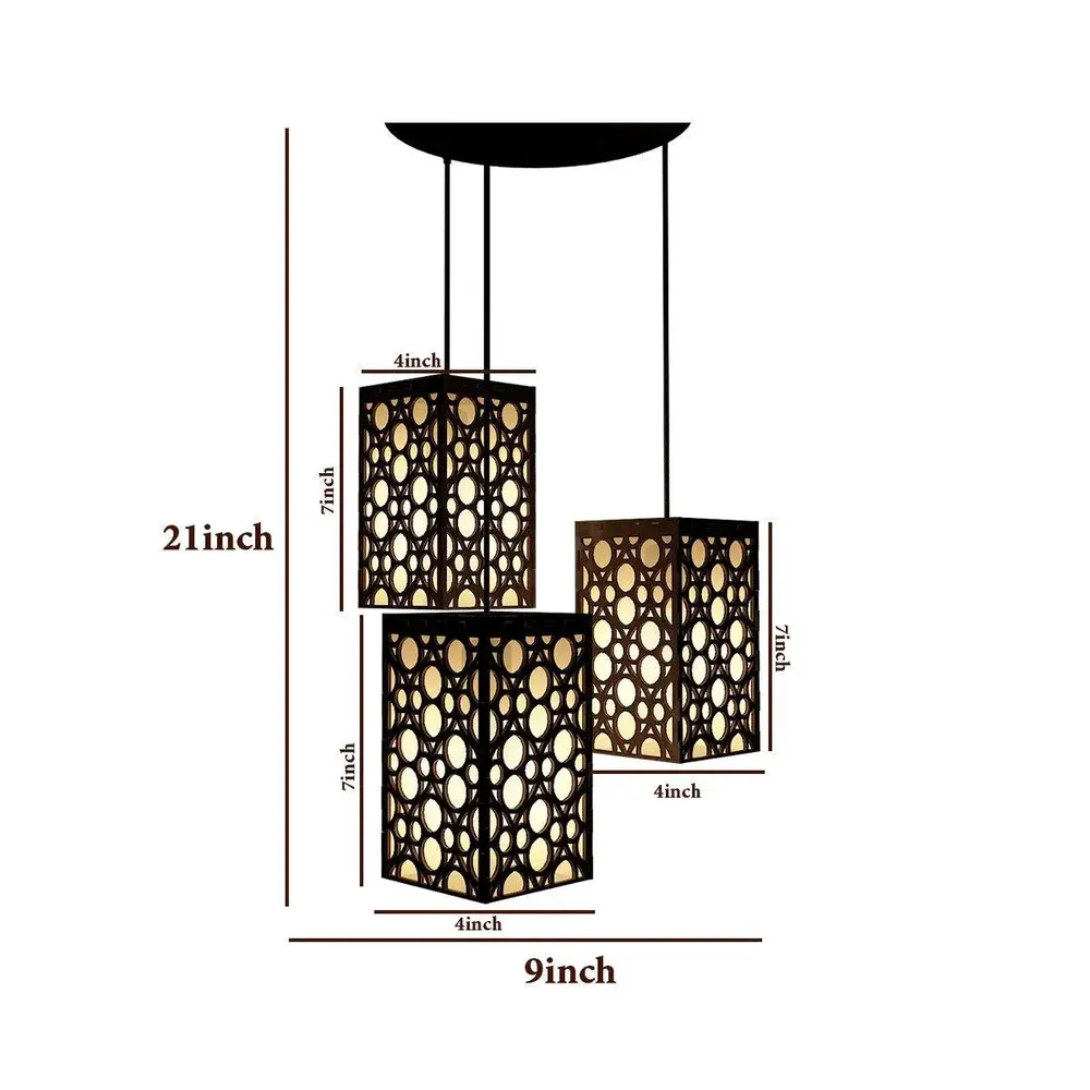 Triple Take Wood Hanging Ceiling / Pendant Light / Modern Lamp