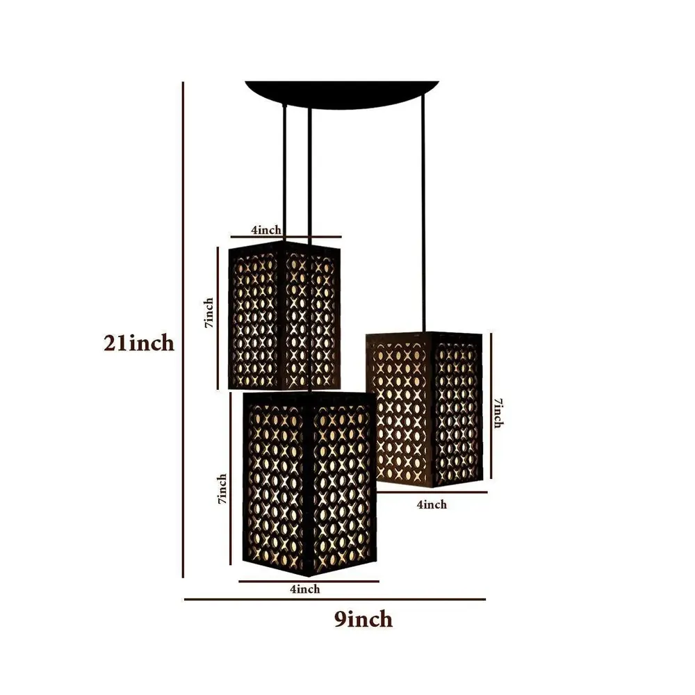 Triple Take Wood Hanging Ceiling / Pendant Light / Modern Lamp