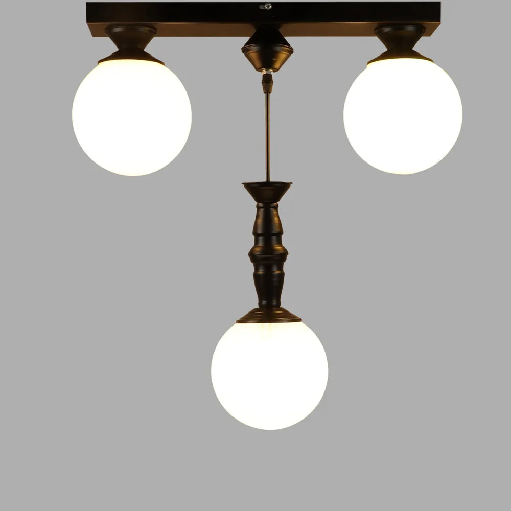 Tripple Globe Decorative Cluster Ceiling Light