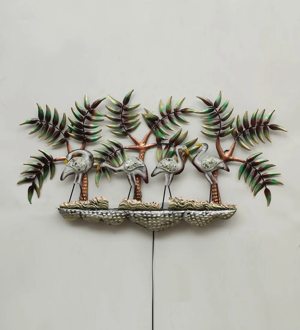 Tropical Age Flamingo Art LED Metal Wall Art