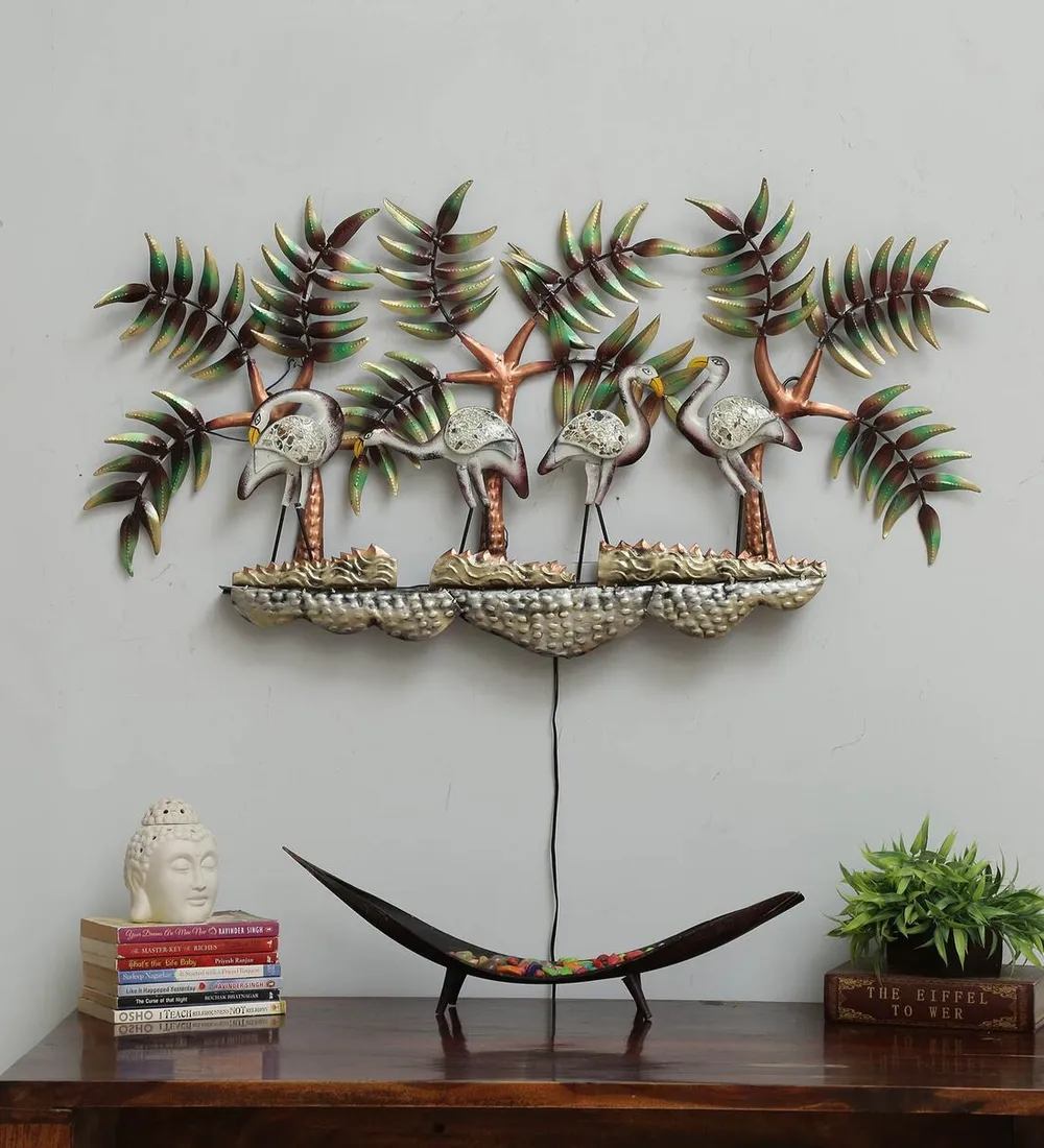 Tropical Age Flamingo Art LED Metal Wall Art
