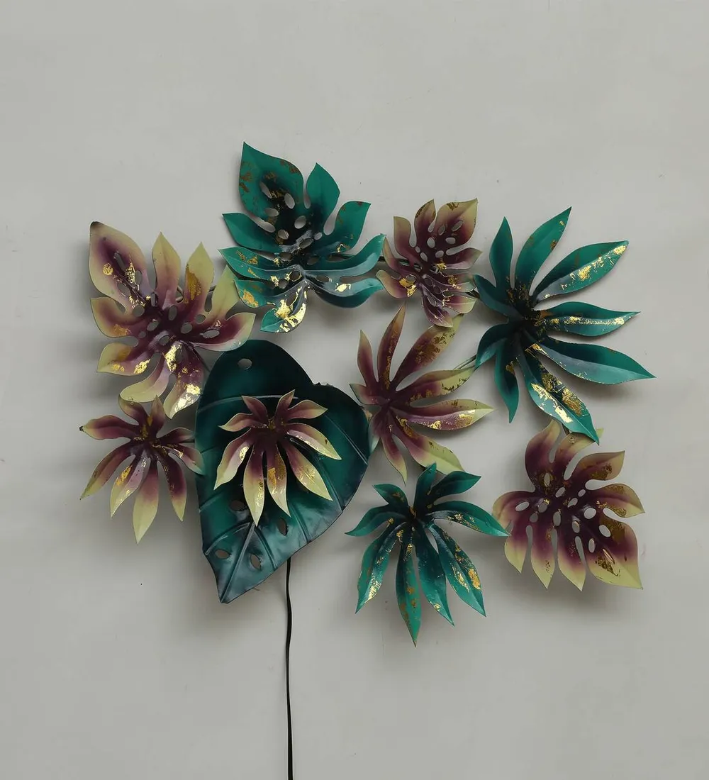 Tropical Cotyledons LED Metal Wall Art