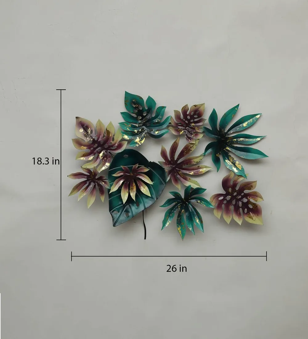 Tropical Cotyledons LED Metal Wall Art