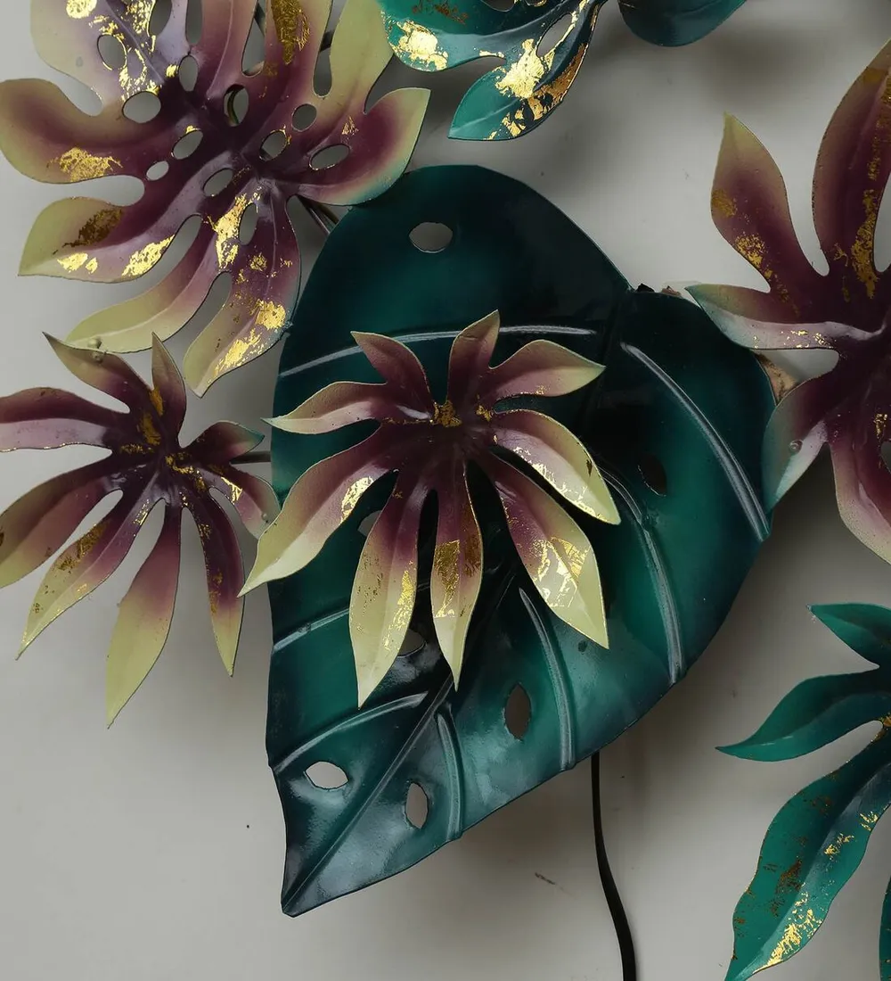 Tropical Cotyledons LED Metal Wall Art