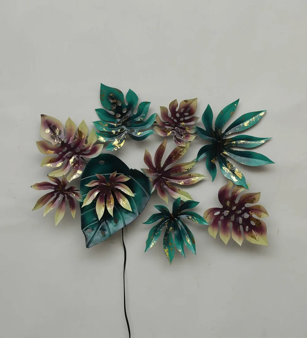 Tropical Cotyledons LED Metal Wall Art