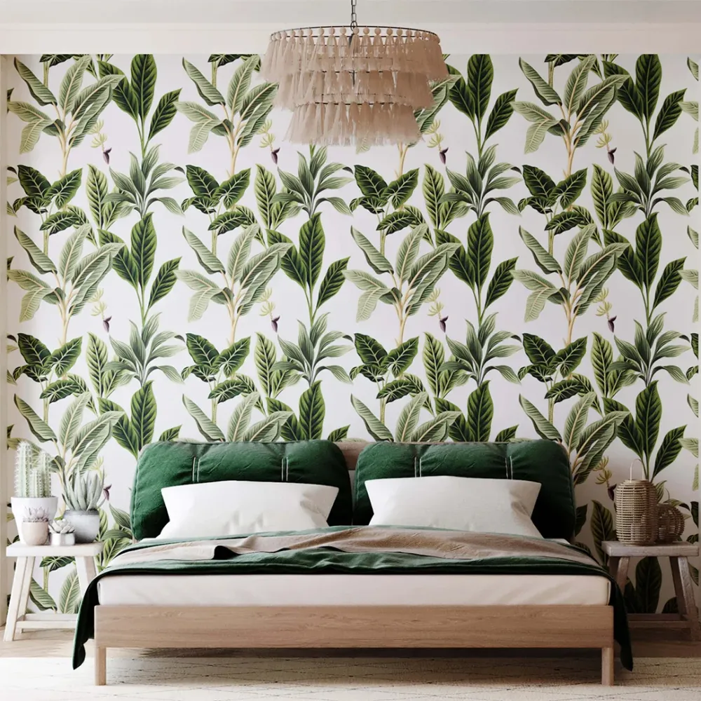 WallMantra Tropical Leaf Premium Quality Wallpaper Yellow