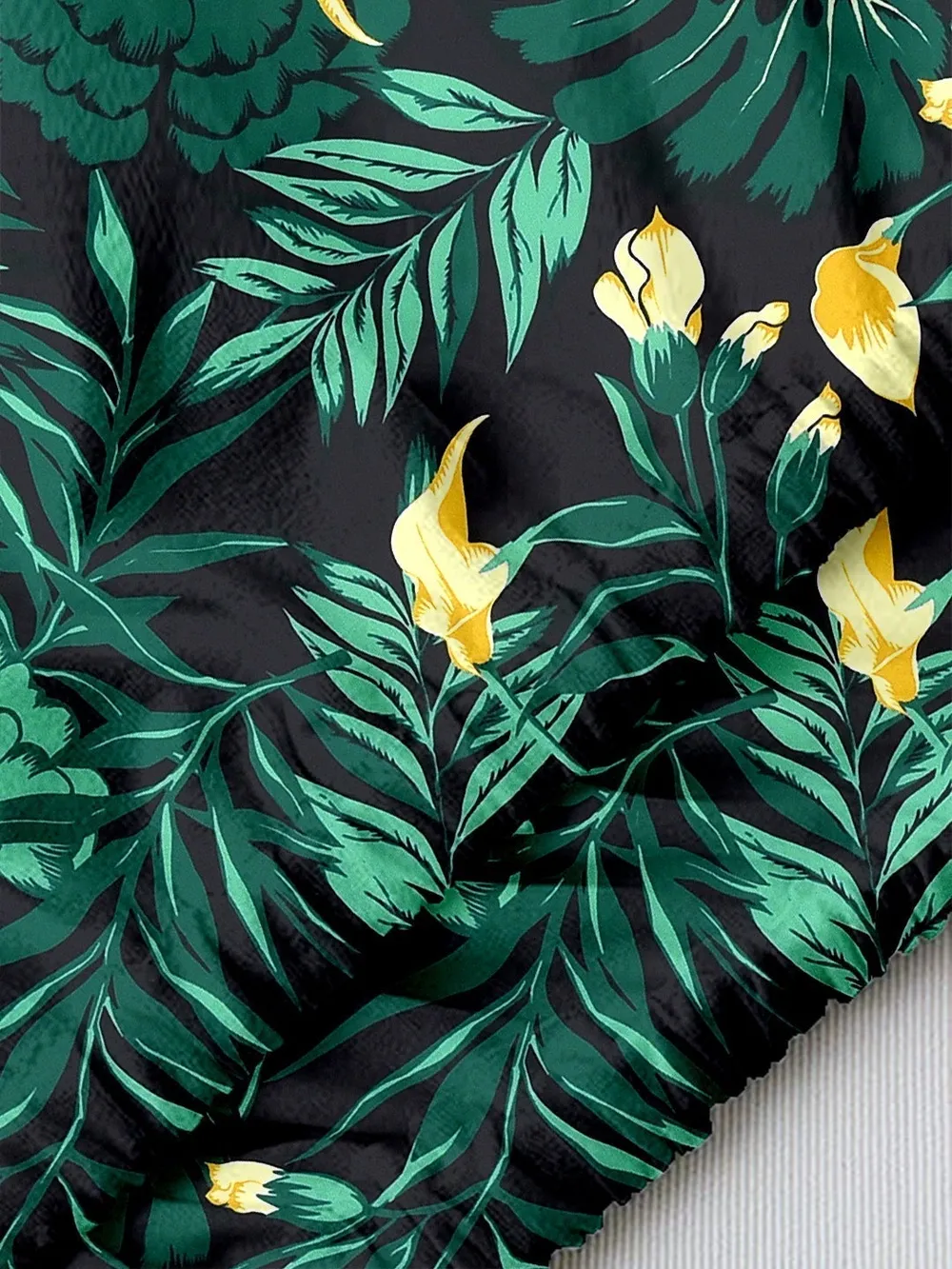 Tropical Leaf Printed Green Split Ac Cover 1 Ton