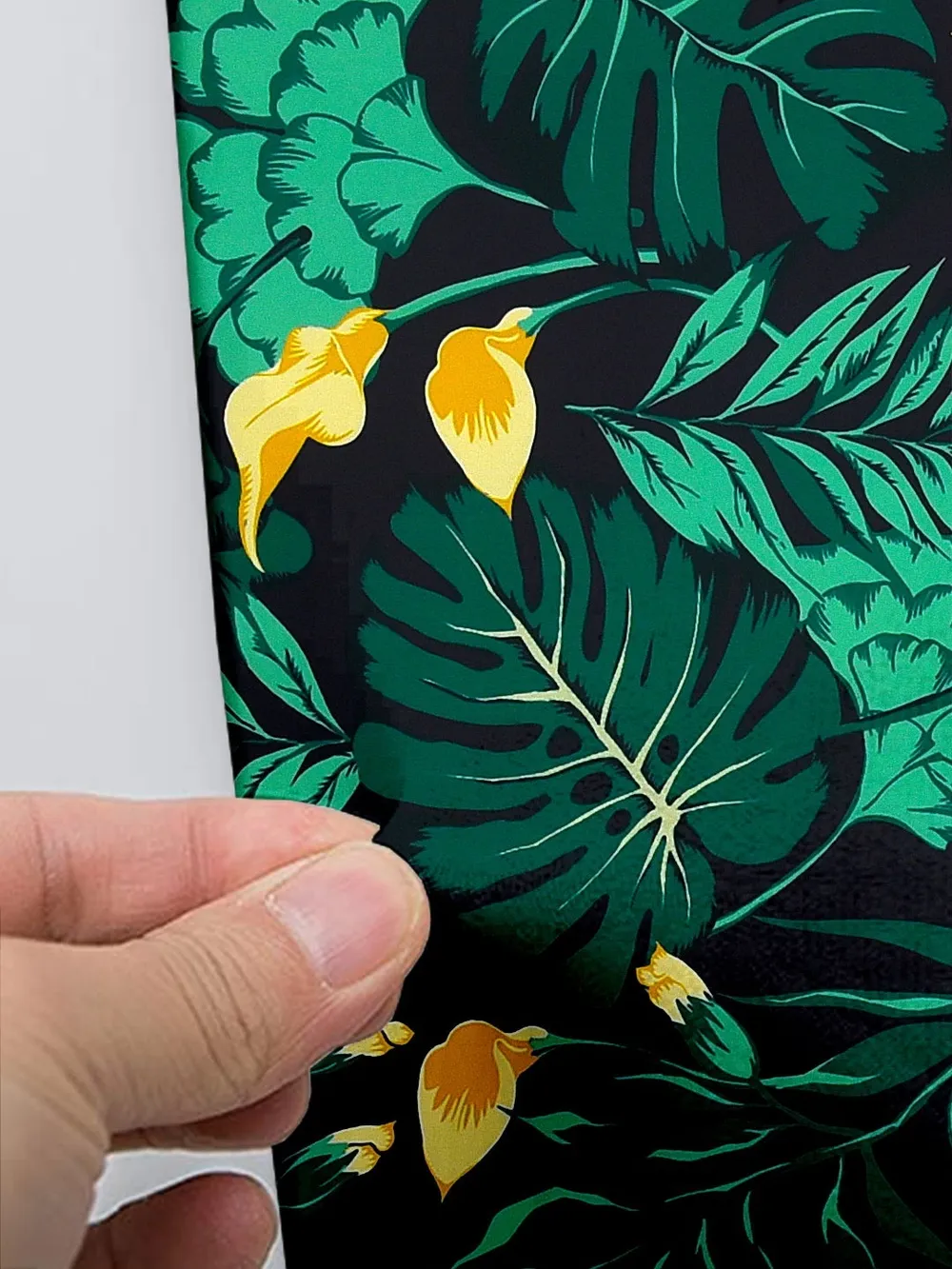 Tropical Leaf Printed Green Split Ac Cover 1 Ton