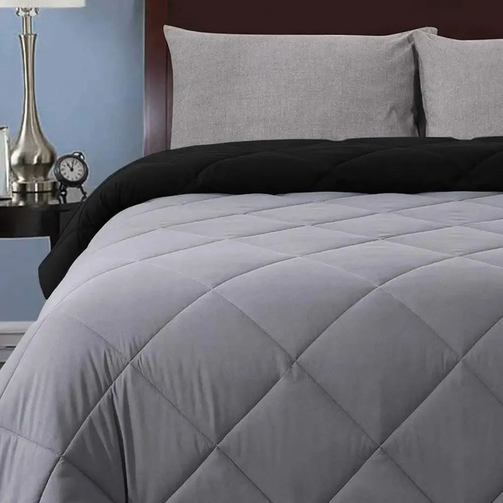 Turquoise &amp; Brown Quilted Double Bed Comforter